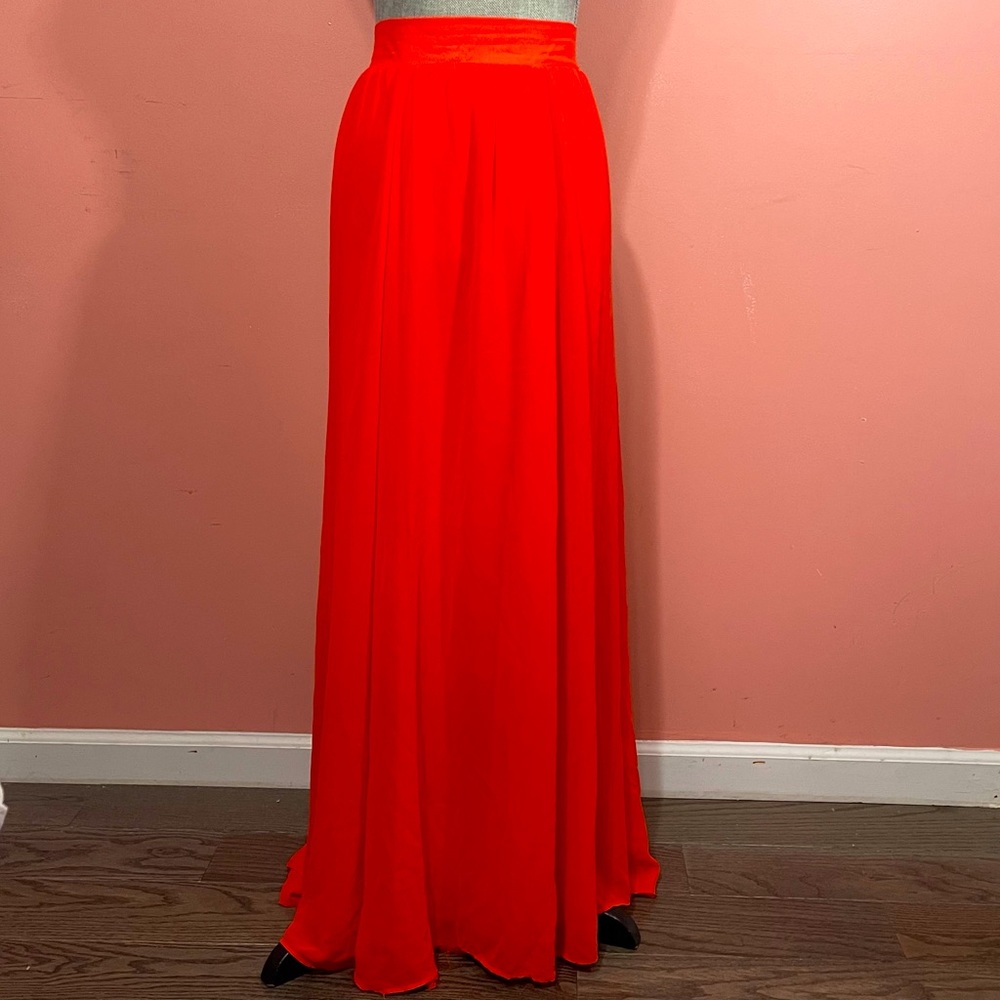 Orange maxi skirt